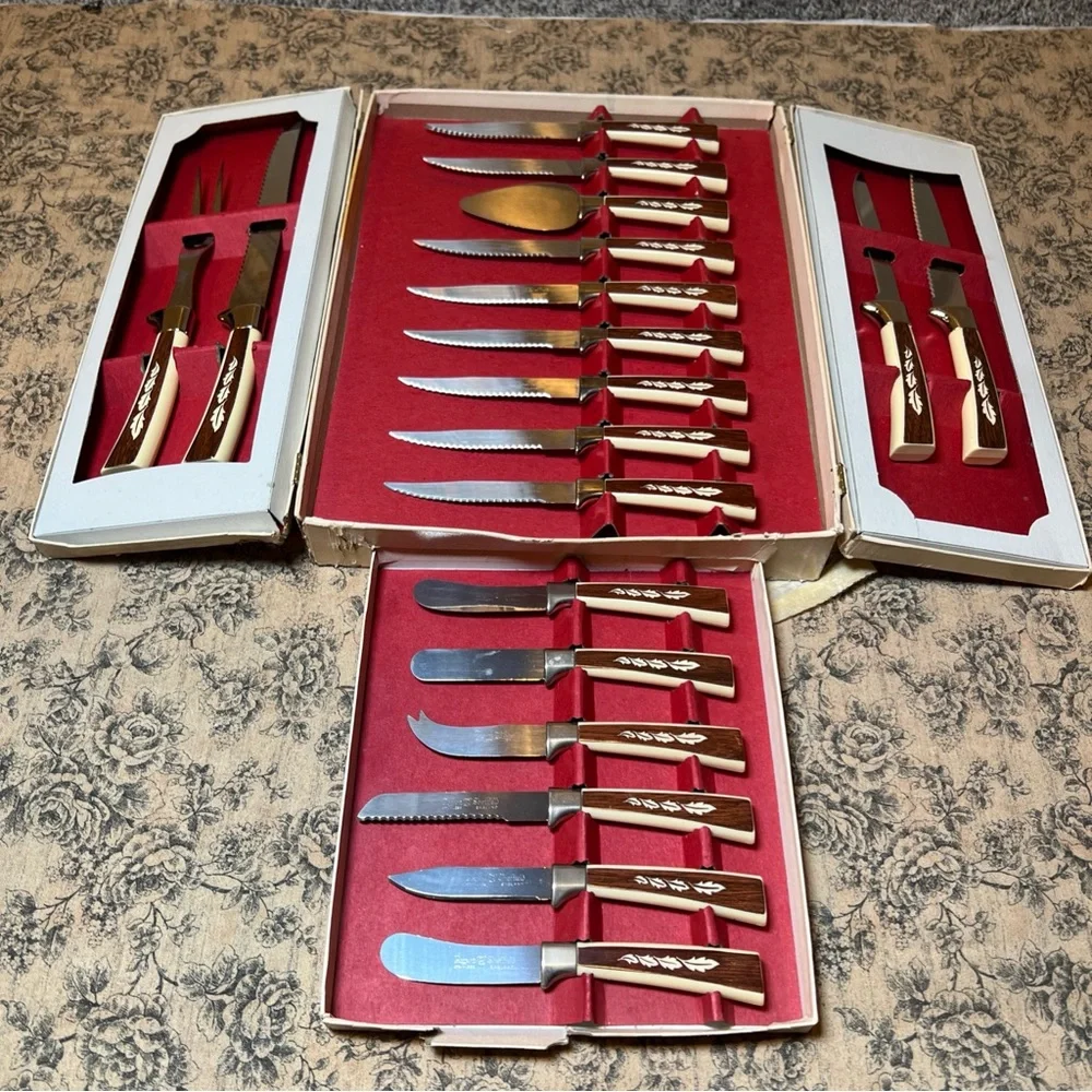 VTG Regent Sheffield Stainless Steel 19 Piece Treasure Chest English Cutlery